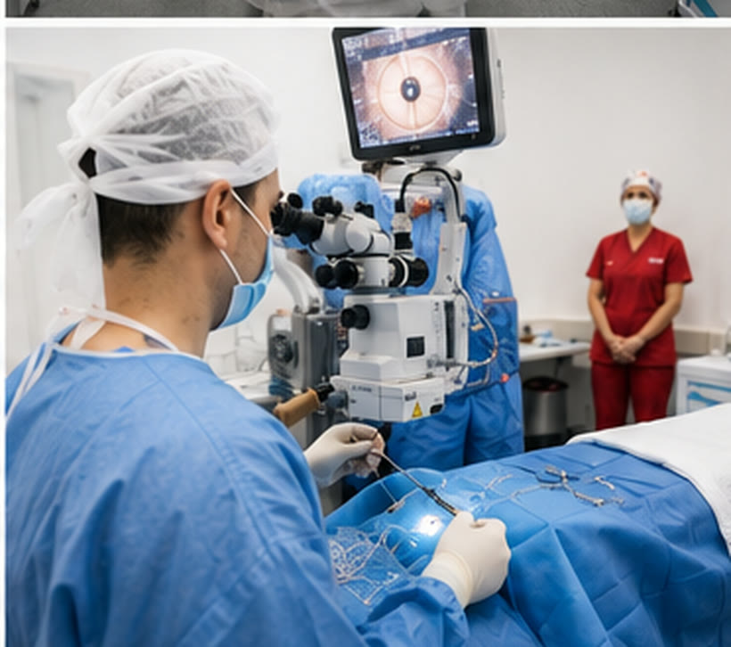 Equipo experto en cirugía oftalmológica
